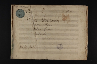 Sei divertimenti a violino 1. e 2., violoncello e basso. Parti