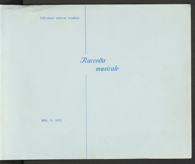 Canzonette e Canzoni a sola voce di Soprano, o di Basso, con bc