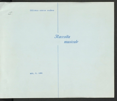 Ariette e Canzonette a sola voce di Sopr. o di Contralto, o di Tenore, con bc e con violini. Pezzi 34