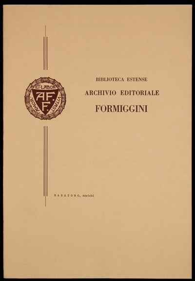 Lettere di Baratono, Adelchi (1910 - 1934)