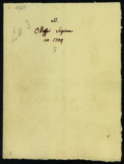 Maffei's letters, Scipione a Lodovico Antonio Muratori (1709-1750)