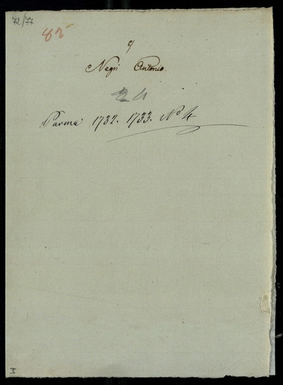Lettere di Negri, Antonio a Lodovico Antonio Muratori (1732 - 1733)