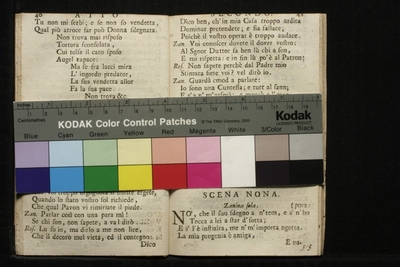 La Zanina finta contessa. Divertimento per Musica da rappresentarsi in Modena nel teatro Molza il carnevale dell'anno 1728. Dedicato alle nobilissime dame modenesi