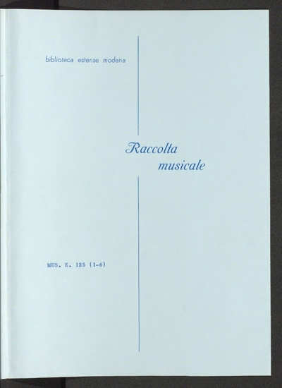 Mottetto.Tenore solo con stromenti. Del Sig.r Luigi Mancia