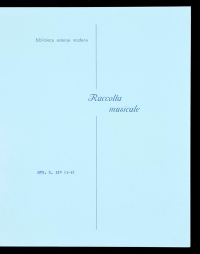 Rinaldo. Singed with four voices with violins and b.c., with each part. Partit.