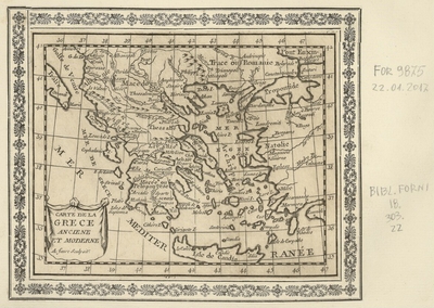 CARTE DE LA GRECE ANCIENE ET MODERNE A. faure Sculpsit.