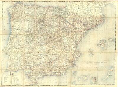 [Mapa de España] [Material cartográfico]: Estadística de Obras PúblicasEspaña. Obras públicas. 1921