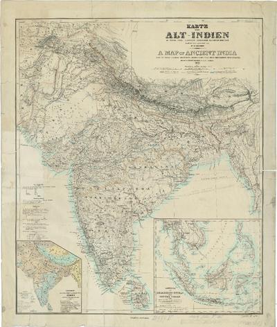 Karte von Alt-Indien zu Prof. Chr. Lassens Indischer Alterthumskunde = A Map of Ancient India with the Indian classical and principal modern names to illustrate Prof. Lassen's Indian Antiquities