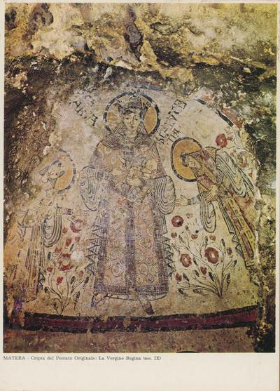 Matera Cripta Del Peccato Originale La Vergine Regina Sec Ix