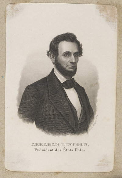 Portret Abrahama Lincolna (w: Almanach de Gotha 1862)