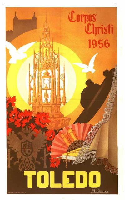 Cartel de las Fiestas del Corpus Christi de Toledo del año 1956.