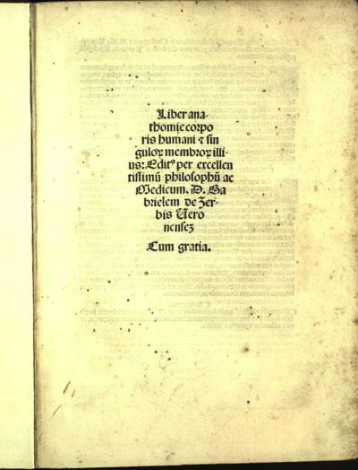 Liber anathomie corporis humani [et] singulor[um] membror[um] illius