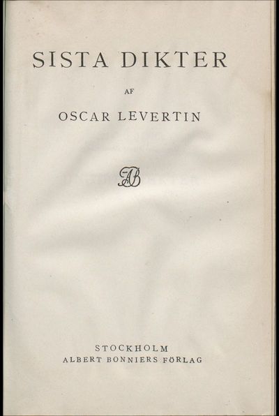 2,2: Sista dikter