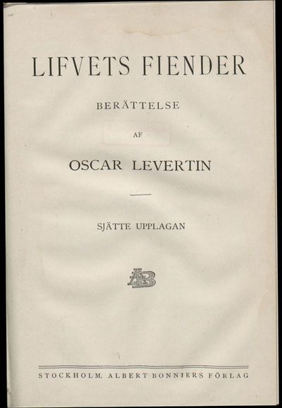 4,1: Lifvets fiender : berättelse