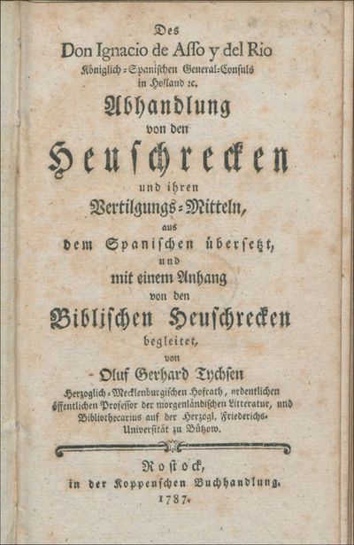 Abhandlung von den Heuschrecken und ihren Vertilgungs-Mitteln