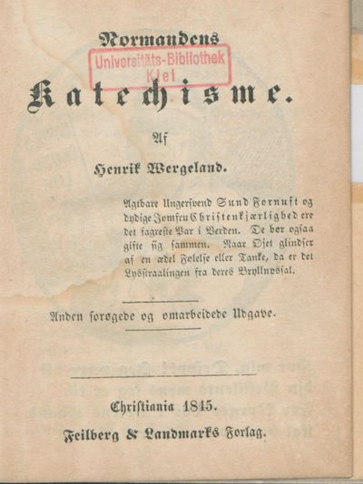 Normandens Katechisme : Henrik Wergeland