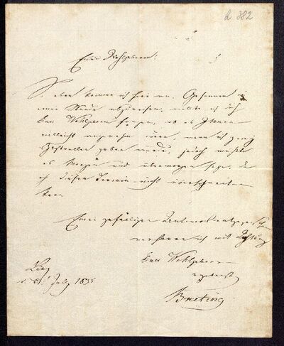 Linz, AT-OOeLB, Hs.-1057 (Briefe der Schauspieler Agnes Schebest, Wilhelm Vogel, C. Seydelmann, Hermann Breiting u. Karl Rettich an den Theaterdirektor Heinrich v. Börnstein, saec. XIX) [nach Konrad Schiffmann]