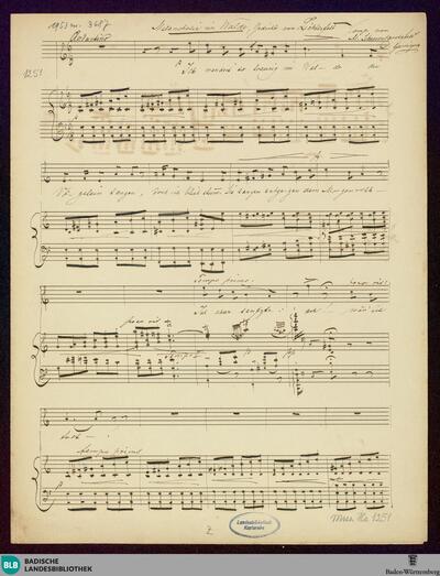Melancholie im Walde - Mus. Hs. 1251 : V, pf; a