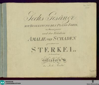 Sechs Gesänge mit Begleitung des Piano-Forte : 13 Sammlung
