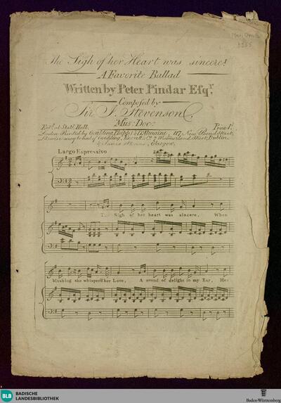 The sigh of her heart was sincere : a favorite ballad
