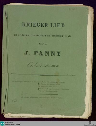 Krieger-Lied : mit deutschem, französischem und englischem Texte; op. 26