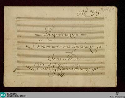 La Morte di Giulio Cesare. Excerpts - Don Mus.Ms. 9 : S, orch