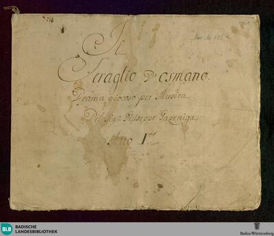 Il Serraglio di Osmano - Don Mus.Ms. 485a-e