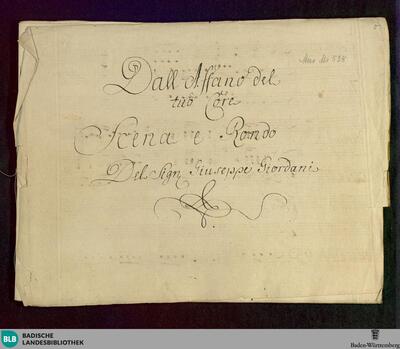 Dall'affanno del tuo core - Don Mus.Ms. 528 : S, orch