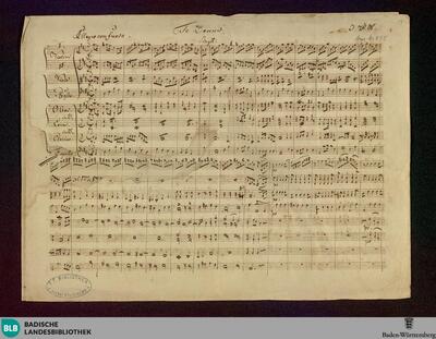Te Deum - Don Mus.Ms. 875 : Coro, orch; D; StrK WoO 6.24