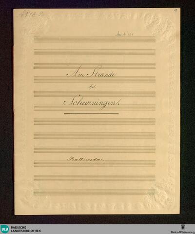 Am Strande bei Scheveningen - Don Mus.Ms. 901 : A, pf; e; StrK 79/1