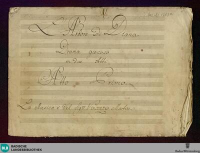 L' Arbore di Diana - Don Mus.Ms. 1283a-e