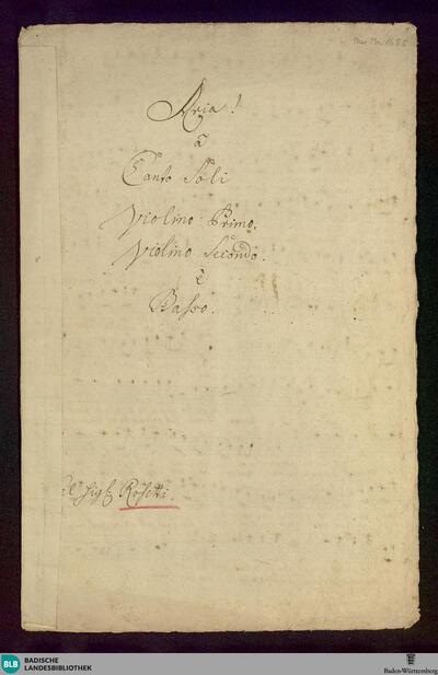 Tutta di sdegno armata - Don Mus.Ms. 1655 : S, strings; C; MurR F90