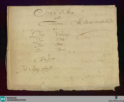 Artaserse. Excerpts - Don Mus.Ms. 1698 : T, orch