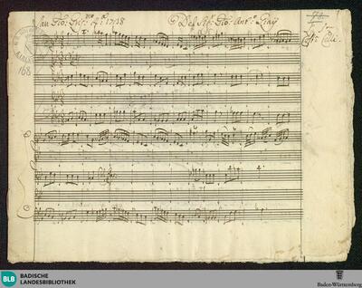 Gianguir. Excerpts - Mus. Hs. 168 : A, vl (2), vla, b