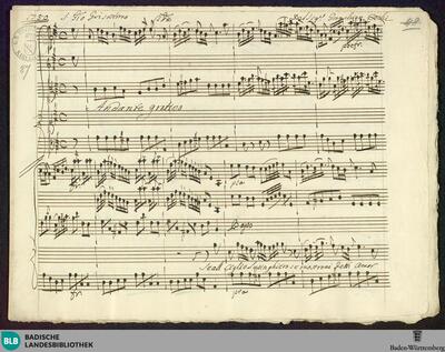 Siroe. Excerpts - Mus. Hs. 87 : S, vl (2), vla, b