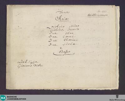 Ascolto in campo armata - Don Mus.Ms. 1933 : T, orch; B|b