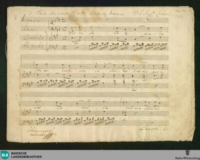 Axur re d'Ormus. Excerpts. Arr - Don Mus.Ms. 2162 : V (2), cemb; AngS 12