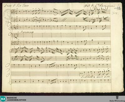 Artaserse. Excerpts - Mus. Hs. 718 : S, vl (2), vla, b
