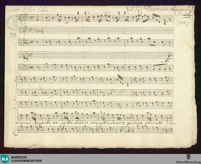 Artaserse. Excerpts - Mus. Hs. 719 : S, vl (2), vla, b