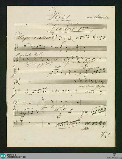 Die Wunderbare. Excerpts - Don Mus.Ms. 2843 : T, orch; StrK WoO 5.04/2