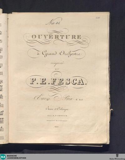 Ouverture à grand orchestre, oeuv. 41