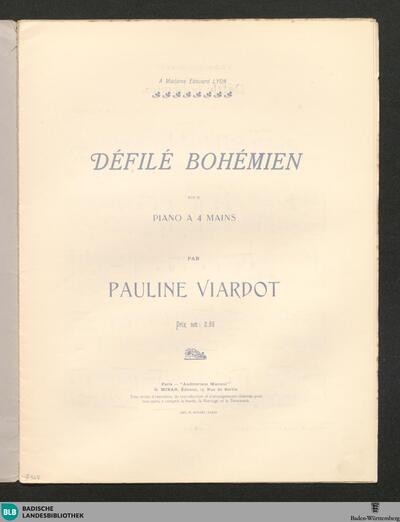 Défilé bohémien : pour piano a 4 mains