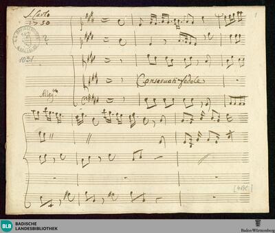 Artaserse. Excerpts - Mus. Hs. 1031 : S, vl (2), vla, b