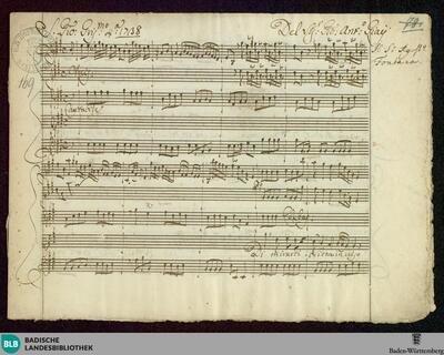 Gianguir. Excerpts - Mus. Hs. 169 : S, vl (2), vla, b