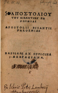 Paroemiae. (graece)