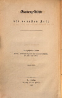 Geschichte Englands seit den Friedenschlüssen von 1814 und 1815. 2=13. Die Whig-Periode von 1830 bis 1841
