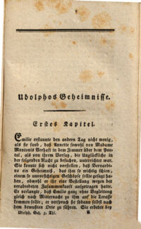 Udolphos Geheimniße. Aus den Englischen von dem Verfaßer der Adeline 2