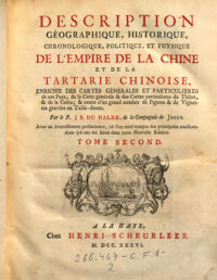 Description geographique, historique, chronologique, politique, et physique de l'empire de la Chine et de la Tartarie Chinoise (etc.) 2