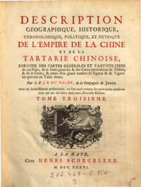 Description geographique, historique, chronologique, politique, et physique de l'empire de la Chine et de la Tartarie Chinoise (etc.) 3