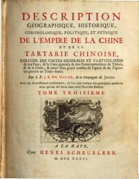 Description geographique, historique, chronologique, politique, et physique de l'empire de la Chine et de la Tartarie Chinoise (etc.) 7
